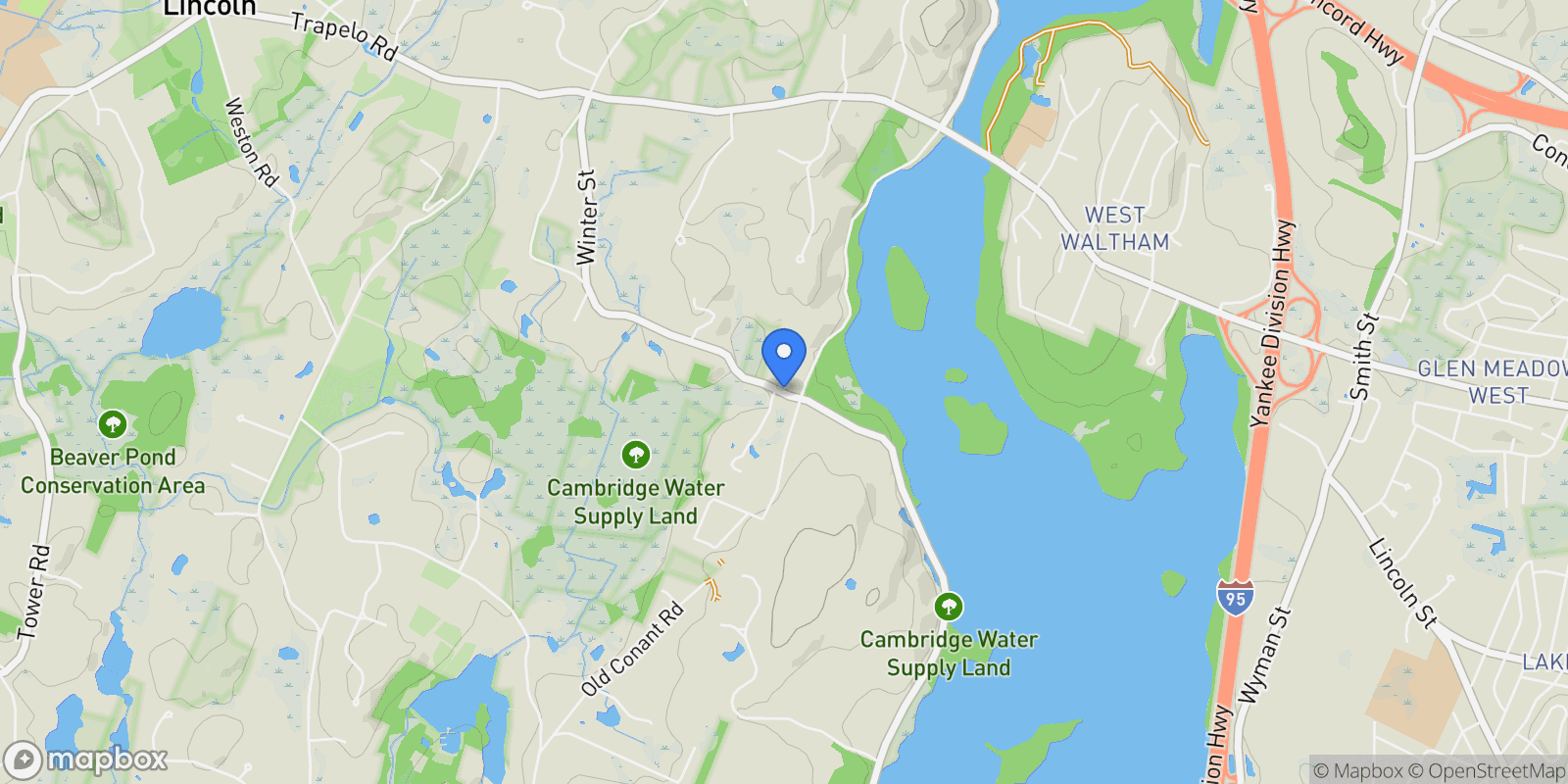 Map showing 88 Winter Street , Lincoln, MA 01773, Lincoln, Massachusetts, United States.