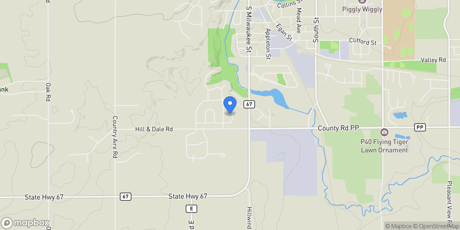Map showing 142 Maple St, Plymouth, Wisconsin, United States.