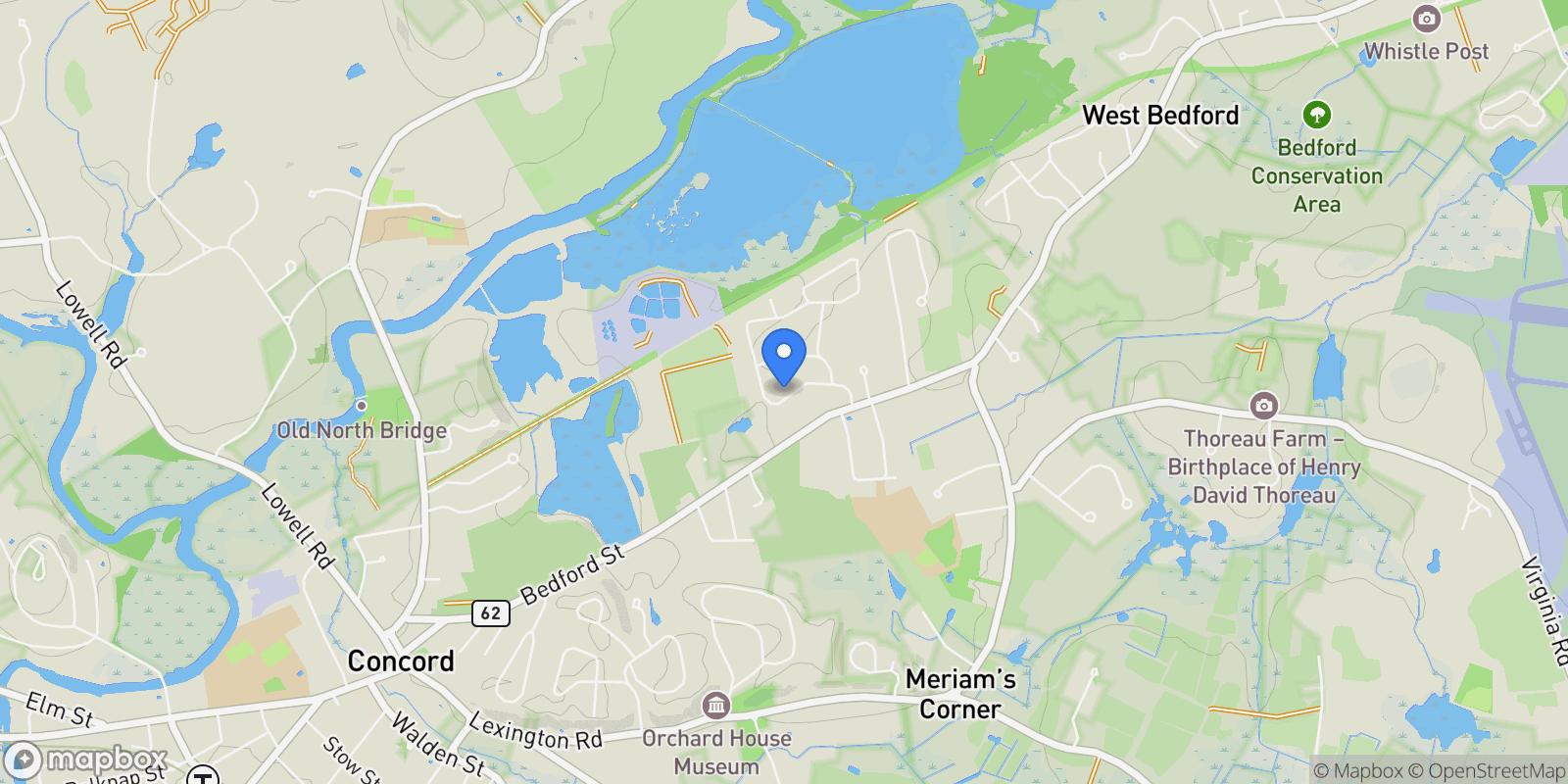 Map showing 58 Peter Spring Road , Concord, MA 01742, Concord, Massachusetts, United States.