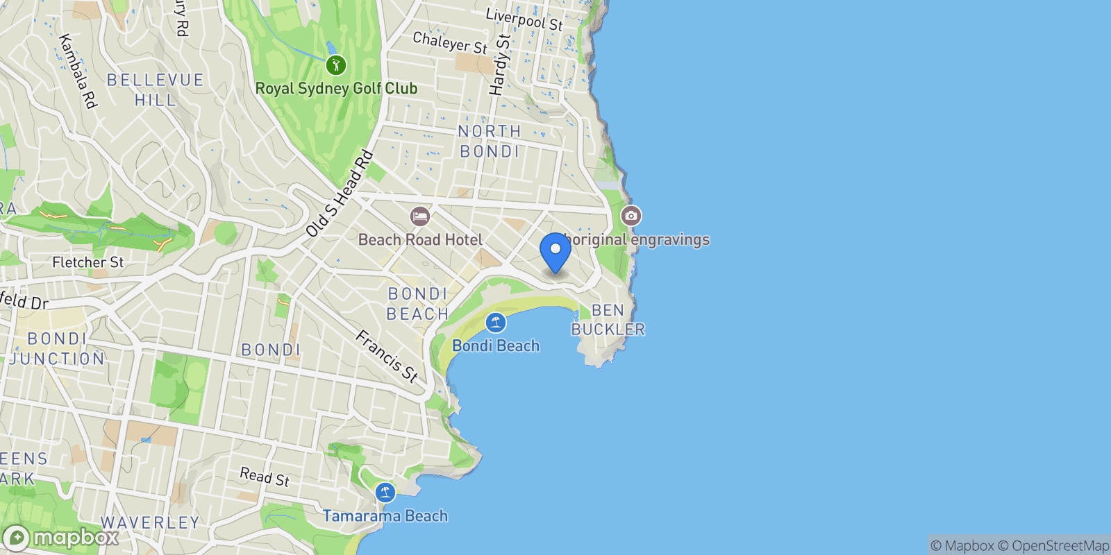 Map showing 106 Ramsgate Avenue, Sydney, NSW 2026, Sydney, New South Wales, Australia.
