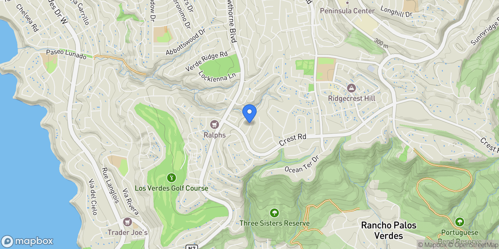 Map showing 54 Cresta Verde Drive , Rolling Hills Estates, CA 90274, Rolling Hills Estates, California, United States.