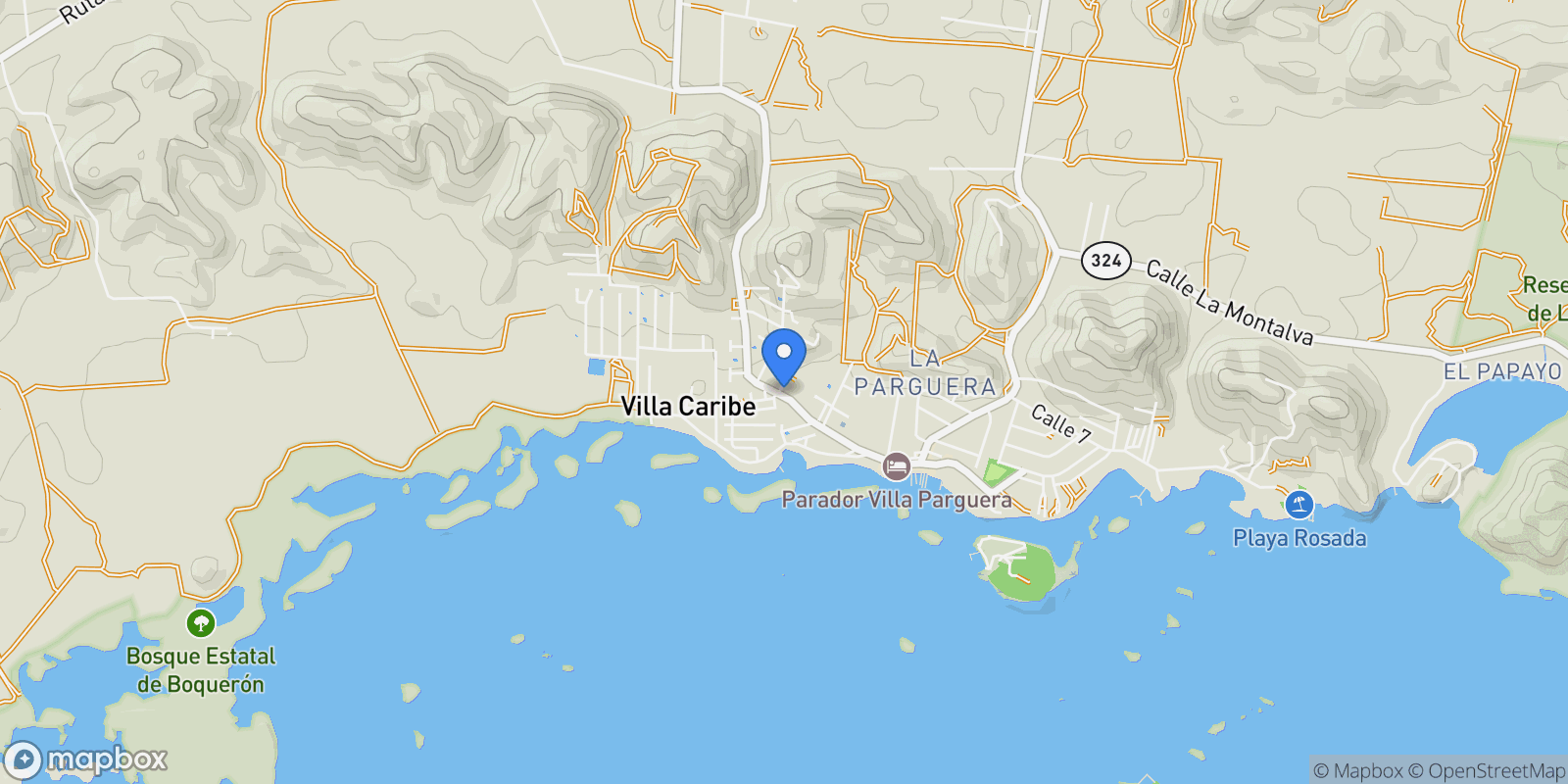 Map showing Lajas PARGUERA 304, La Parguera, Lajas, Puerto Rico.