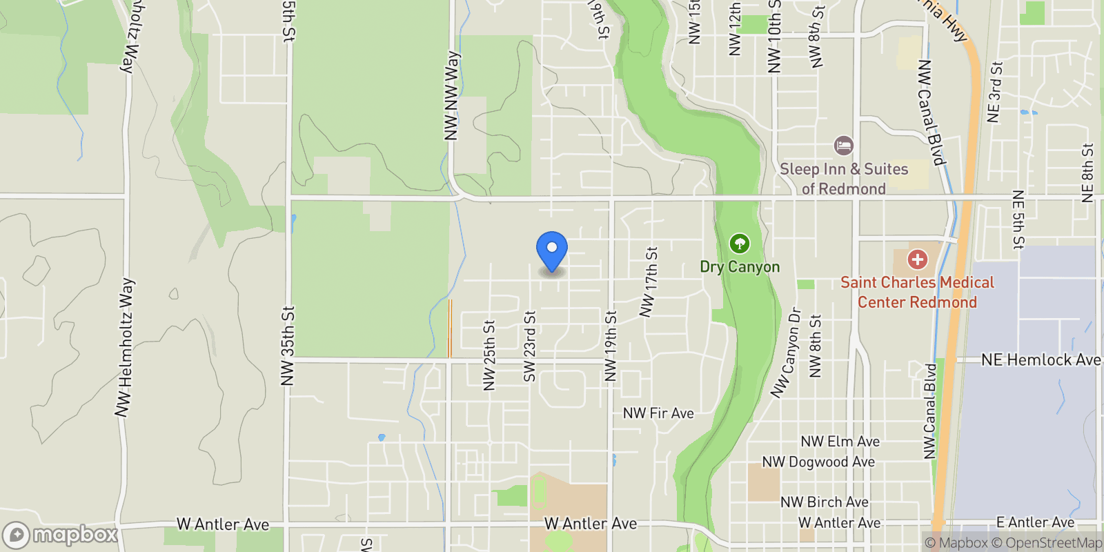 Map showing 2173 NW Kingwood Avenue , Redmond, OR 97756, Redmond, Oregon, United States.
