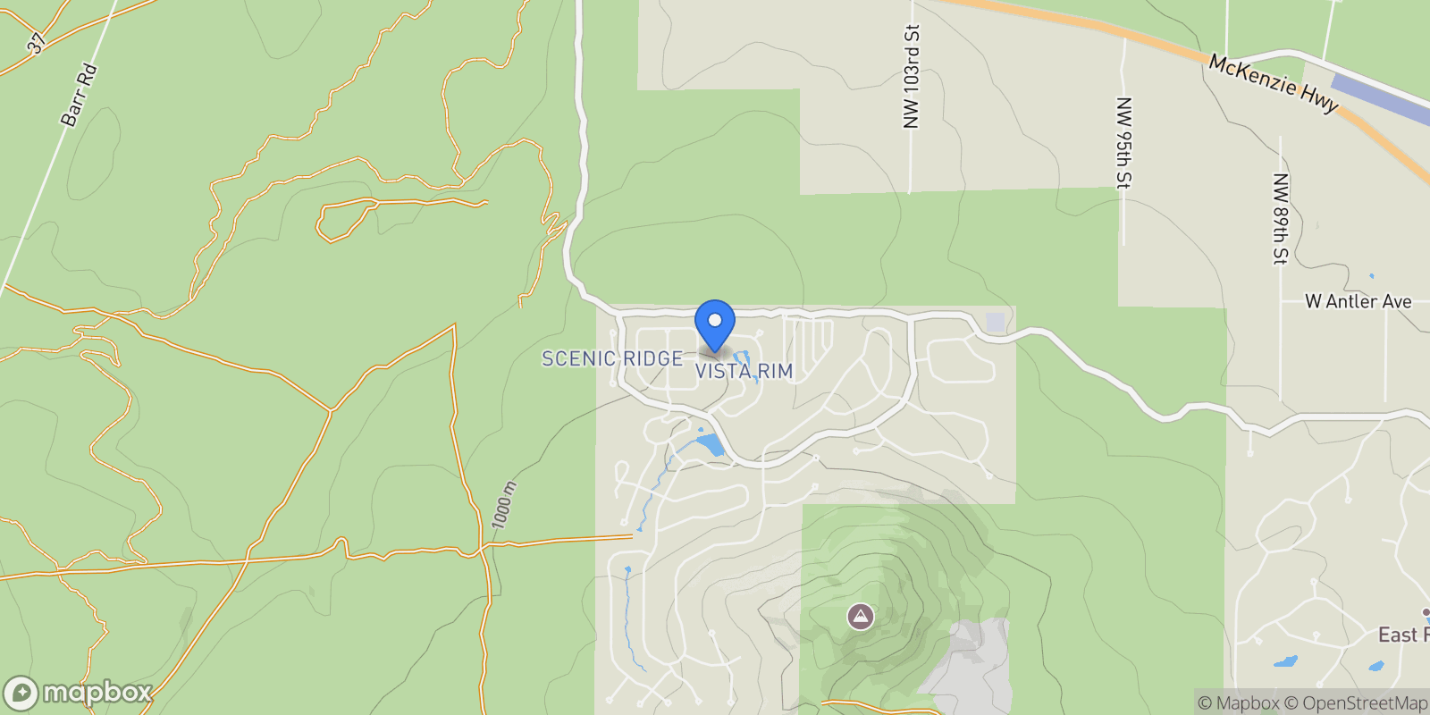 Map showing 291 Sun Vista Drive , Redmond, OR 97756, Redmond, Oregon, United States.