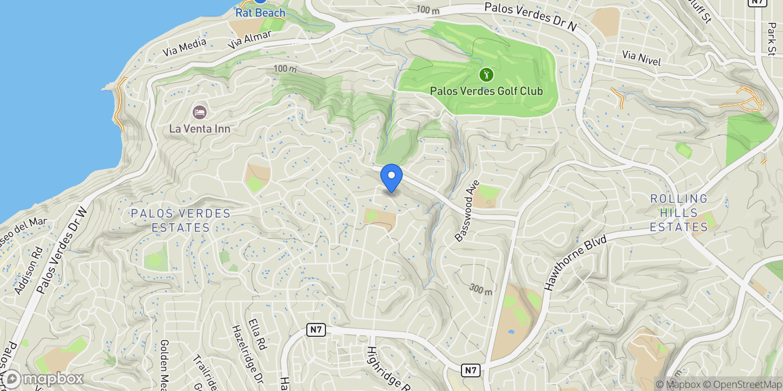 Map showing 6039 Vía Sonoma , Rancho Palos Verdes, CA 90275, Rolling Hills, California, United States.