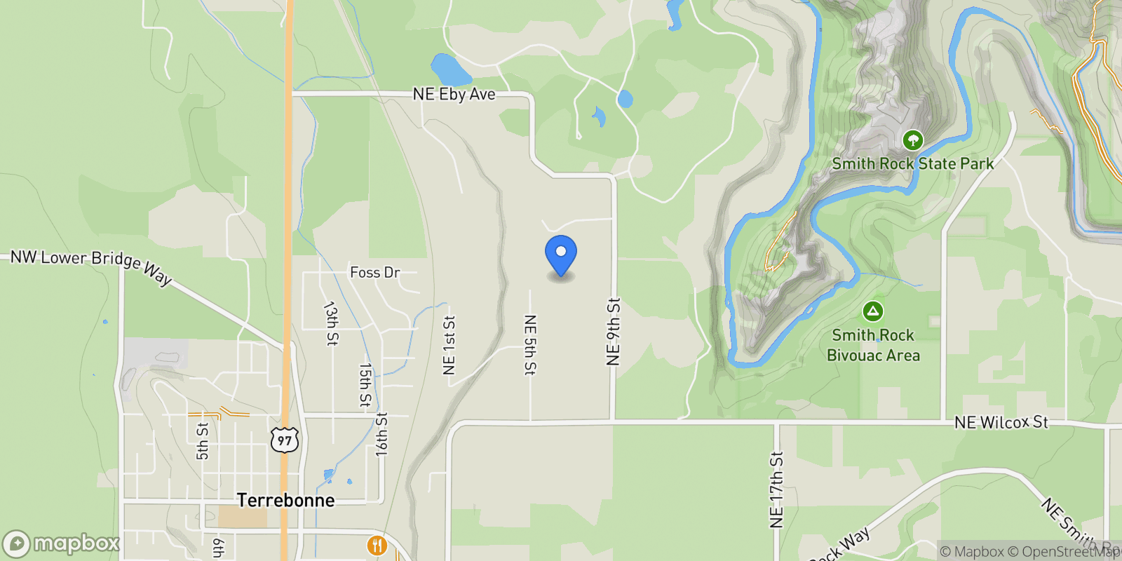 Map showing 9328 NE 5th Street , Terrebonne, OR 97760, Terrebonne, Oregon, United States.