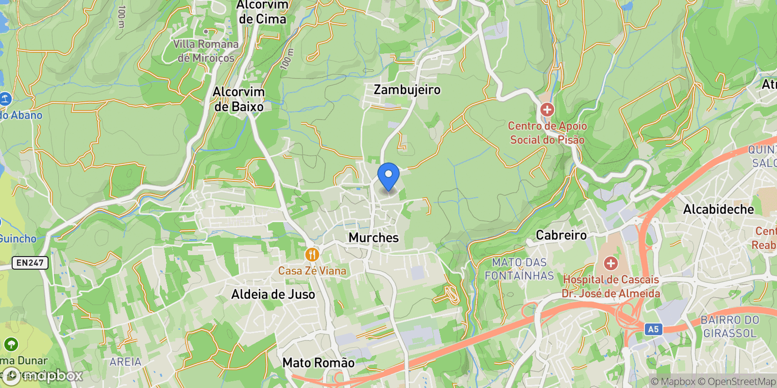 Map showing Lisboa, Alcabideche, Lisbon, Portugal.