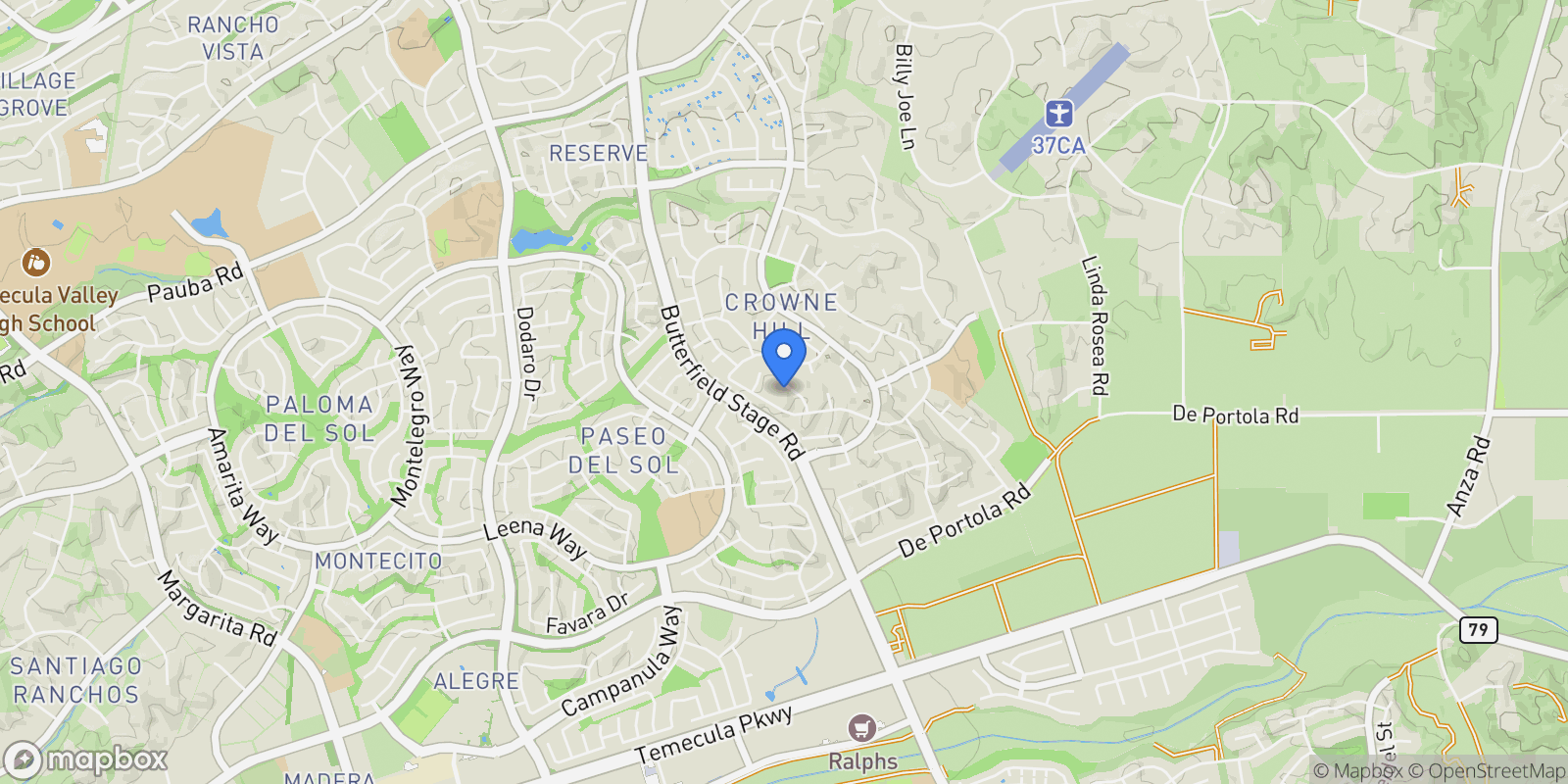 Map showing 43041 Noble Court, Temecula, California, United States.
