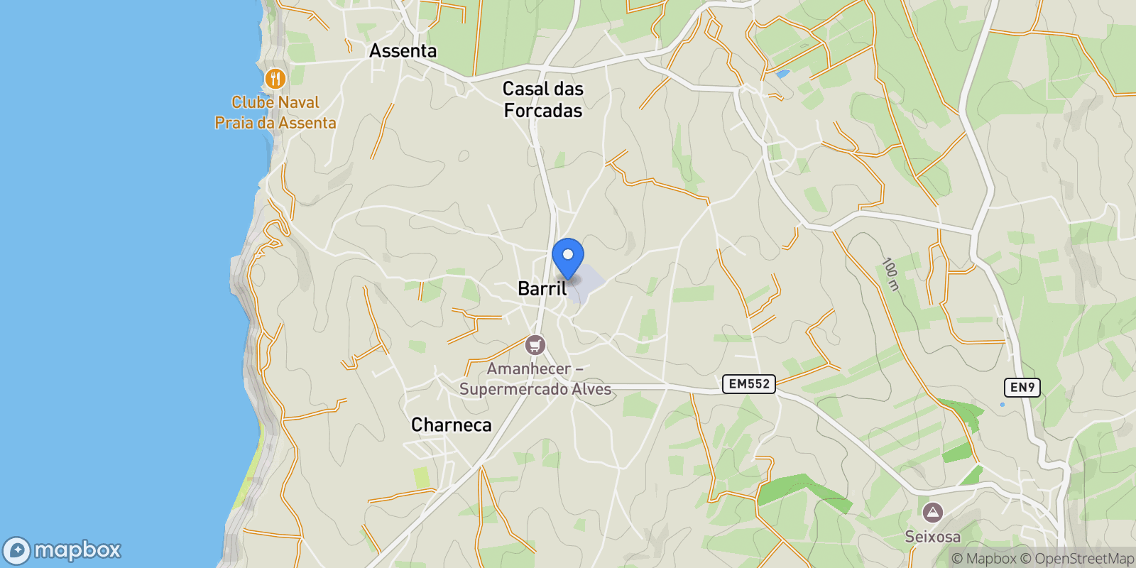 Map showing Encarnação, Mafra, Lisboa, Mafra, Encarnacao, Lisbon, Portugal.