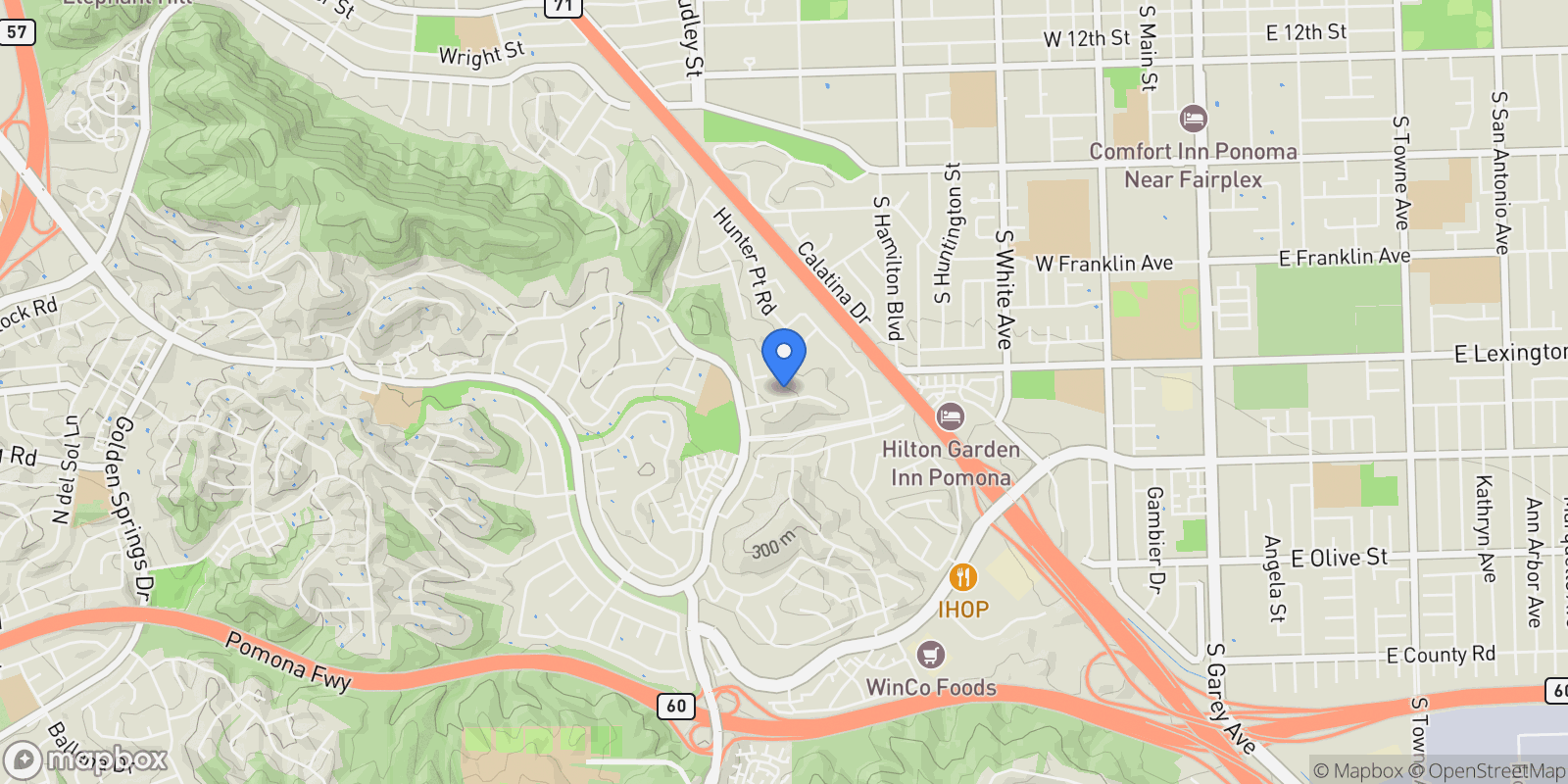 Map showing 19 Viewpoint, Pomona, California, United States.