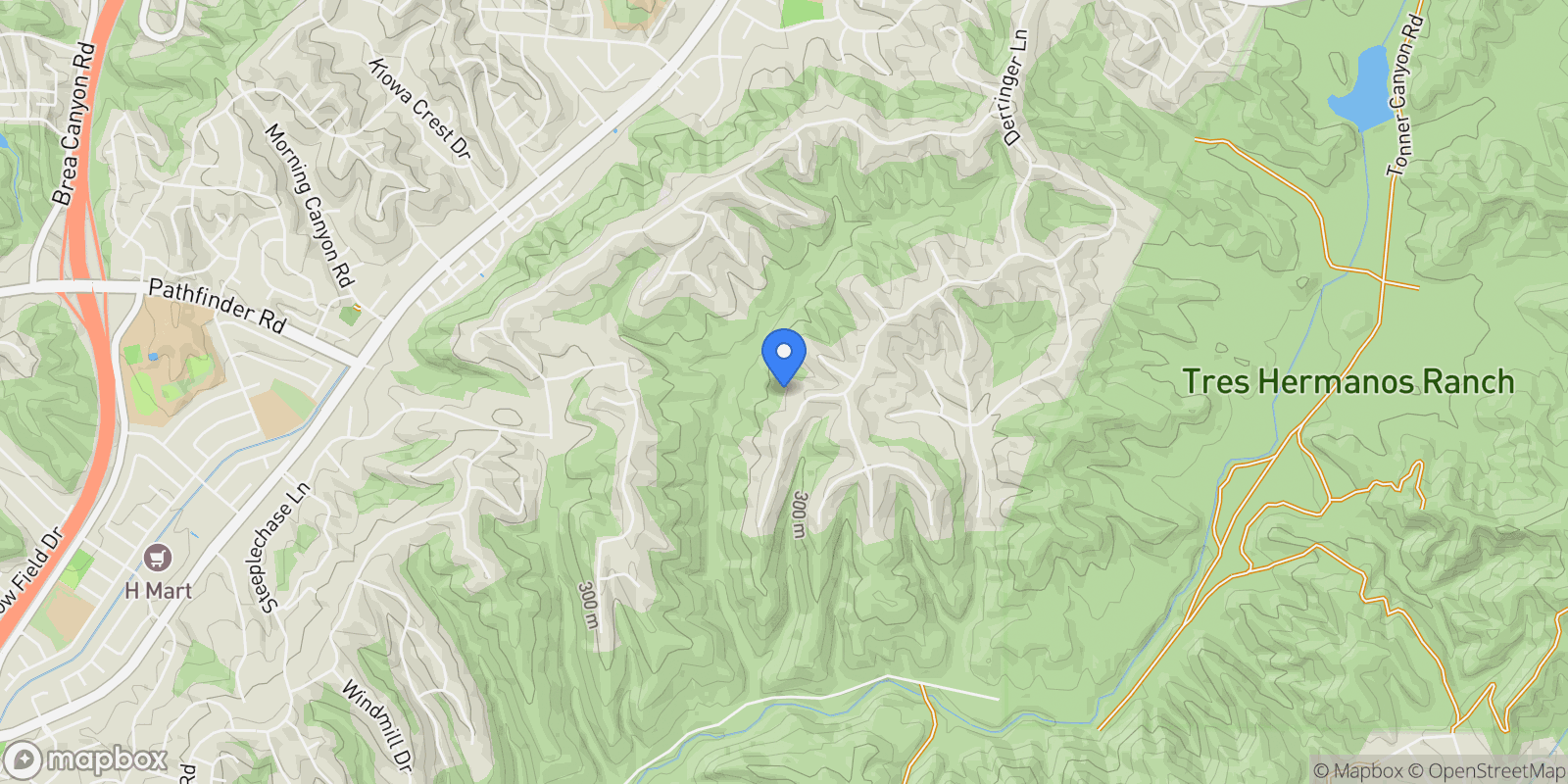 Map showing 2557 Indian Creek, Diamond Bar, California, United States.