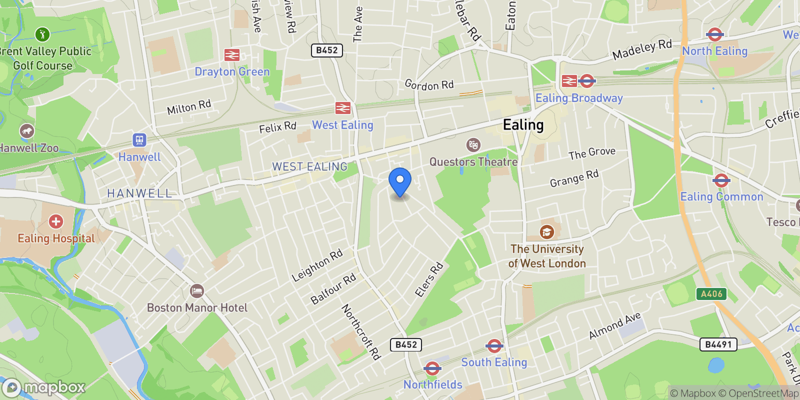 Map showing London, London, England, United Kingdom.