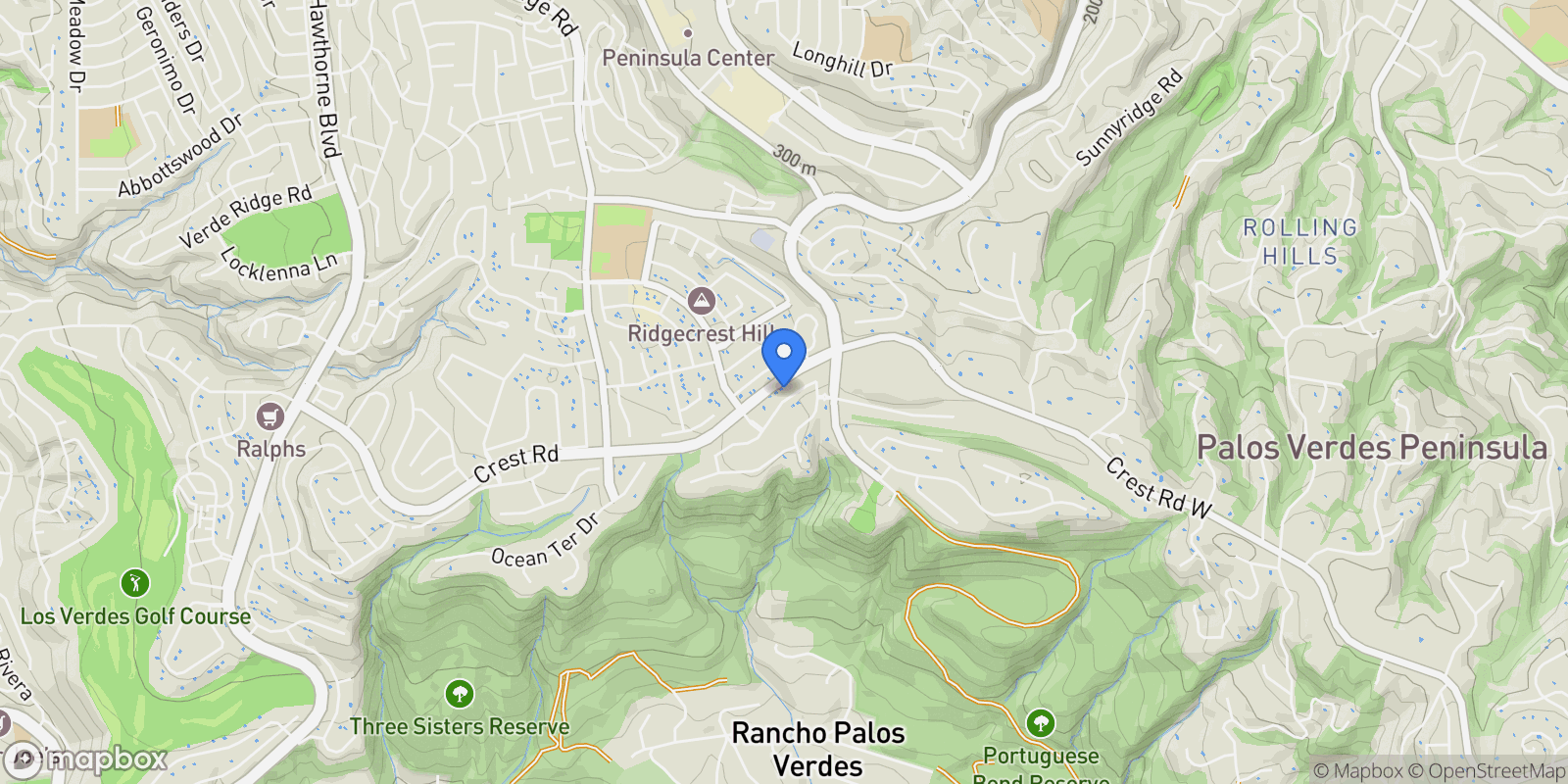 Map showing 29 Santa Barbara Drive , Rancho Palos Verdes, CA 90275, Rolling Hills, California, United States.