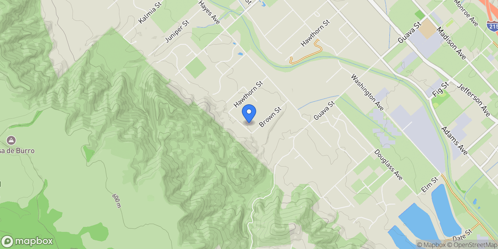 Map showing 25452 Edna, Murrieta, California, United States.