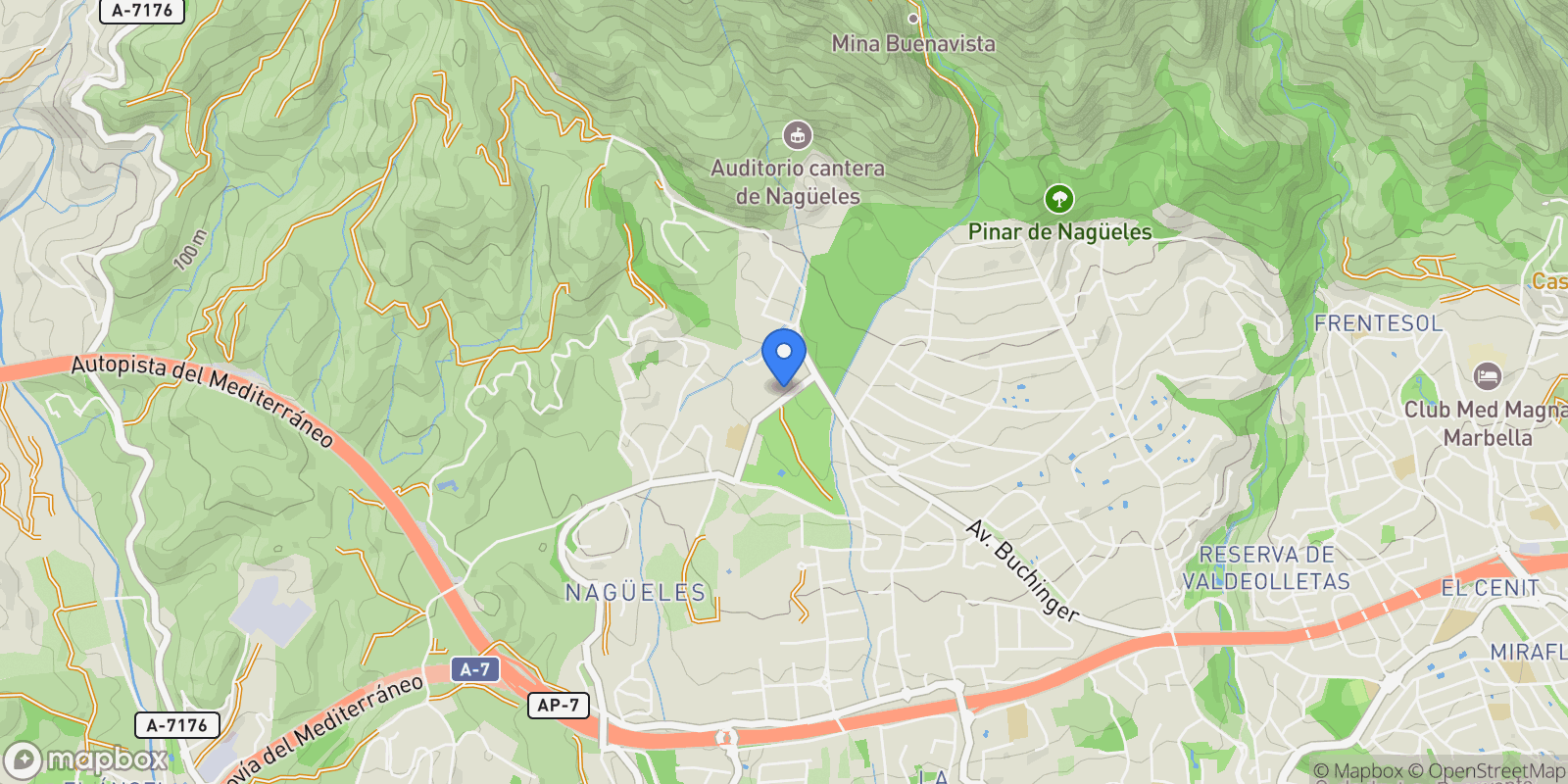 Map showing MARBELLA, Málaga, MARBELLA, Marbella, Andalusia, Spain.