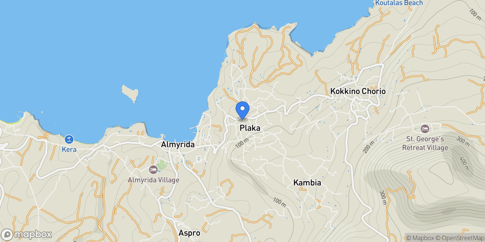 Map showing Plaka 730 08, Greece, Apokoronas, Greece.