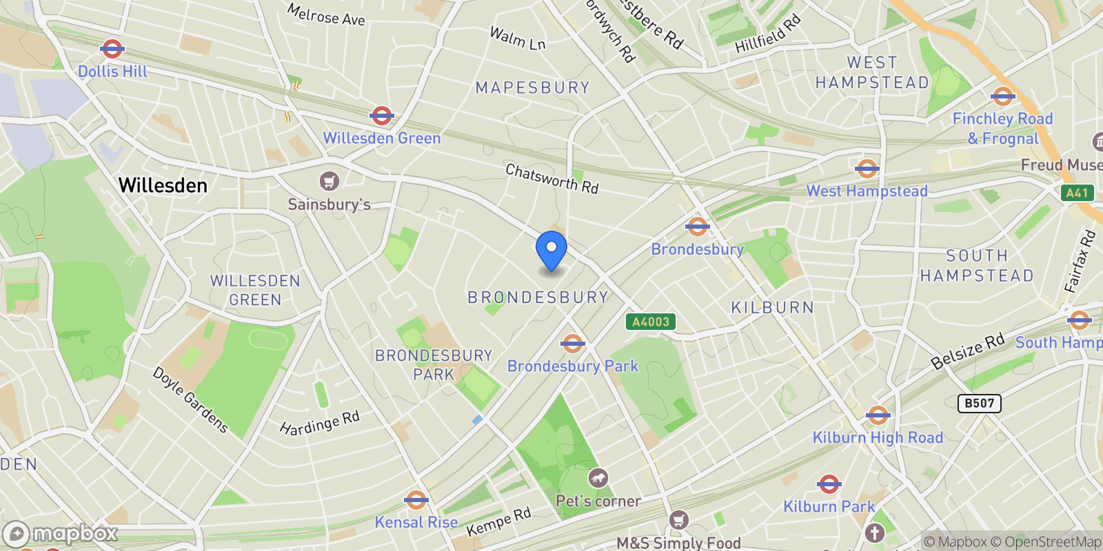 Map showing London, England, United Kingdom.