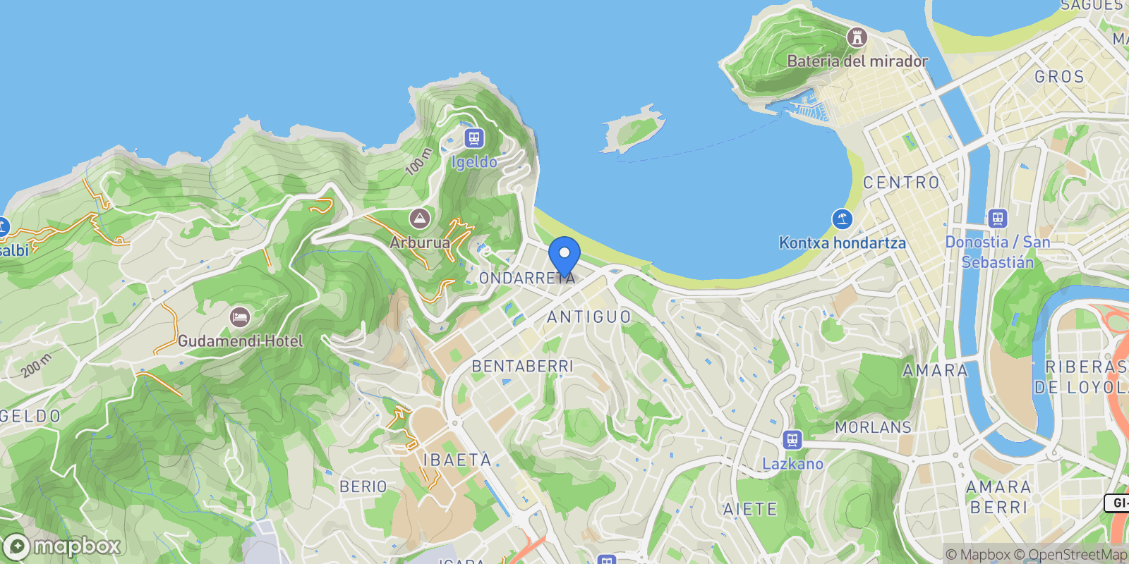 Map showing Beatriz infantaren Kalea, 20008 Donostia, Gipuzkoa, Spain, Mendebaldea, Donostia-San Sebastian, Spain.