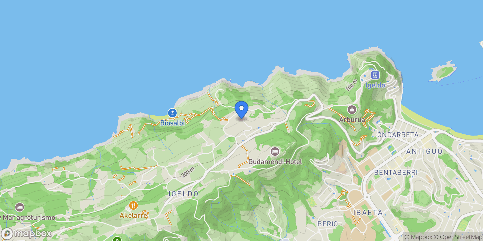 Map showing Amezti Kalea, 31, 20008 Donostia, Gipuzkoa, Spain, Mendebaldea, Donostia-San Sebastian, Spain.