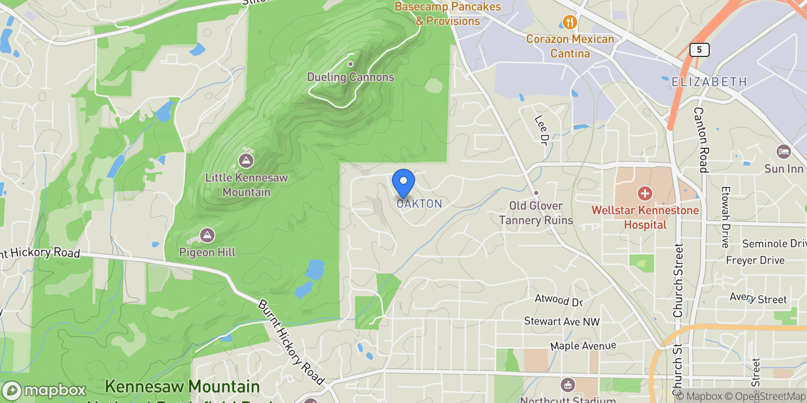 Map showing 521 Heyward, Marietta, GA, 30064, USA, Marietta, Georgia, United States.