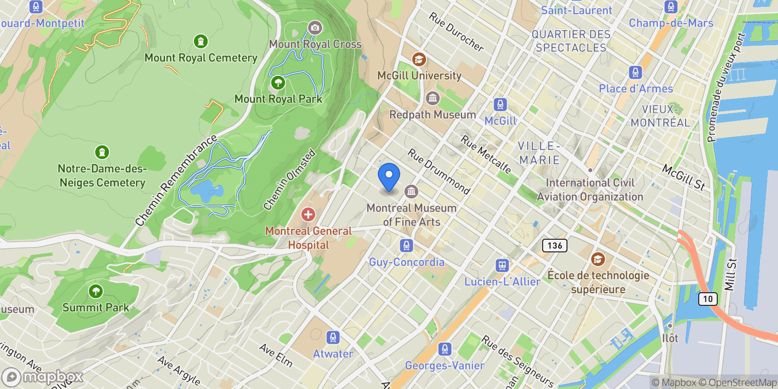Map showing 4Z Rue Redpath-Court, Montréal, Quebec, Canada.