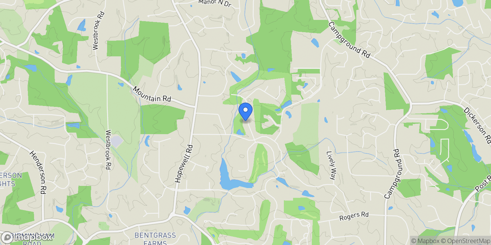 Map showing 16146 Belford Drive, Alpharetta, GA, 30004, USA, Milton, Georgia, United States.