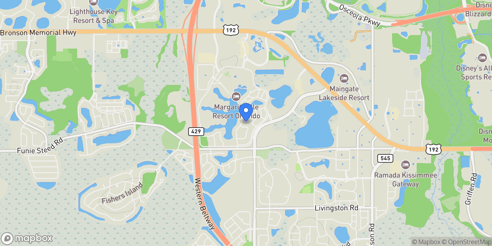 Map showing 8044 LOST SHAKER LANE, Kissimmee, Florida, United States.