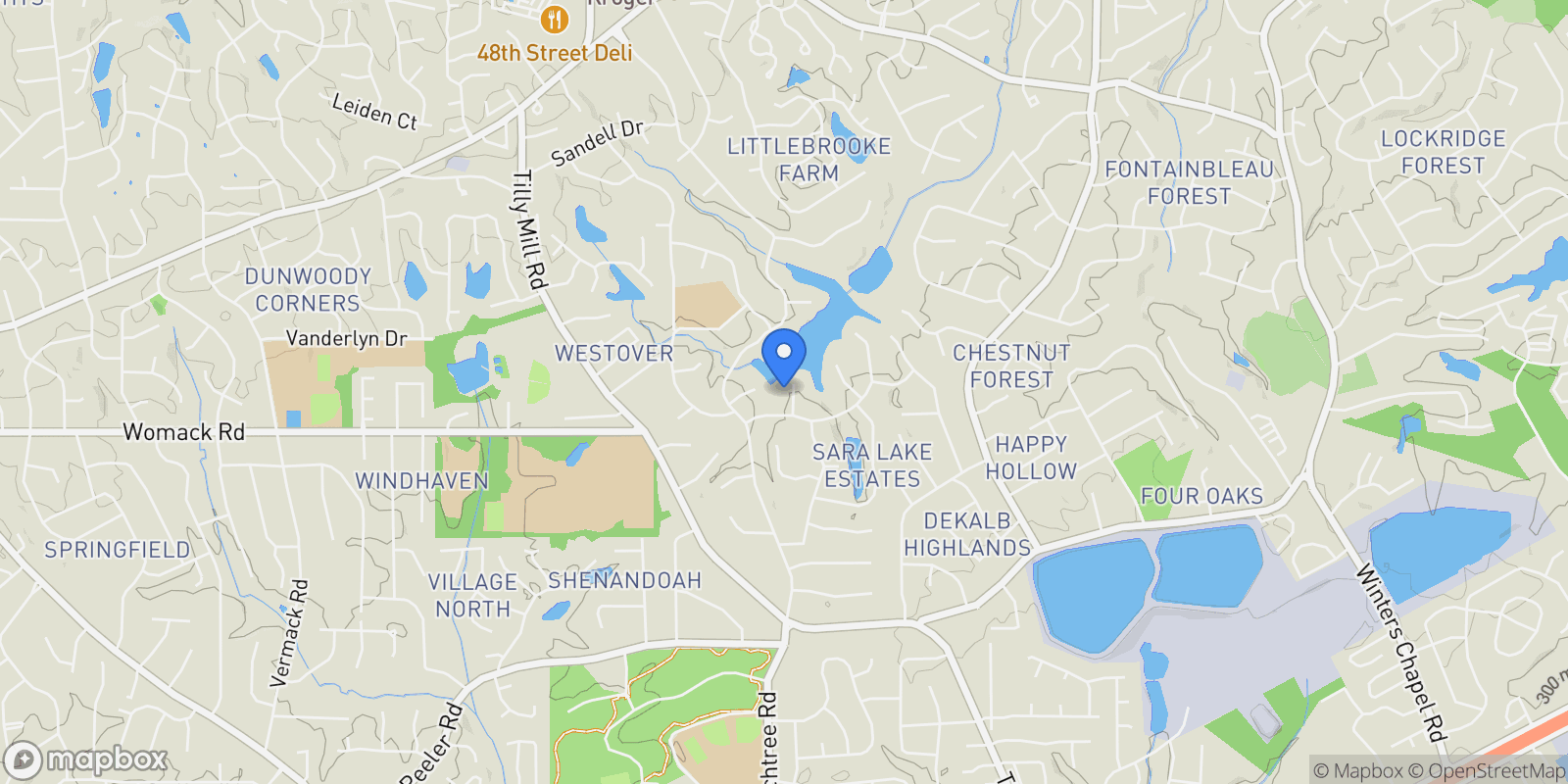 Map showing 5004 Delverton Court, Atlanta, GA, 30338, USA, Dunwoody, Georgia, United States.