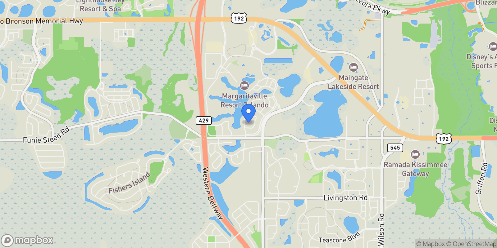 Map showing 8028 SANDY TOES WAY, Kissimmee, Florida, United States.