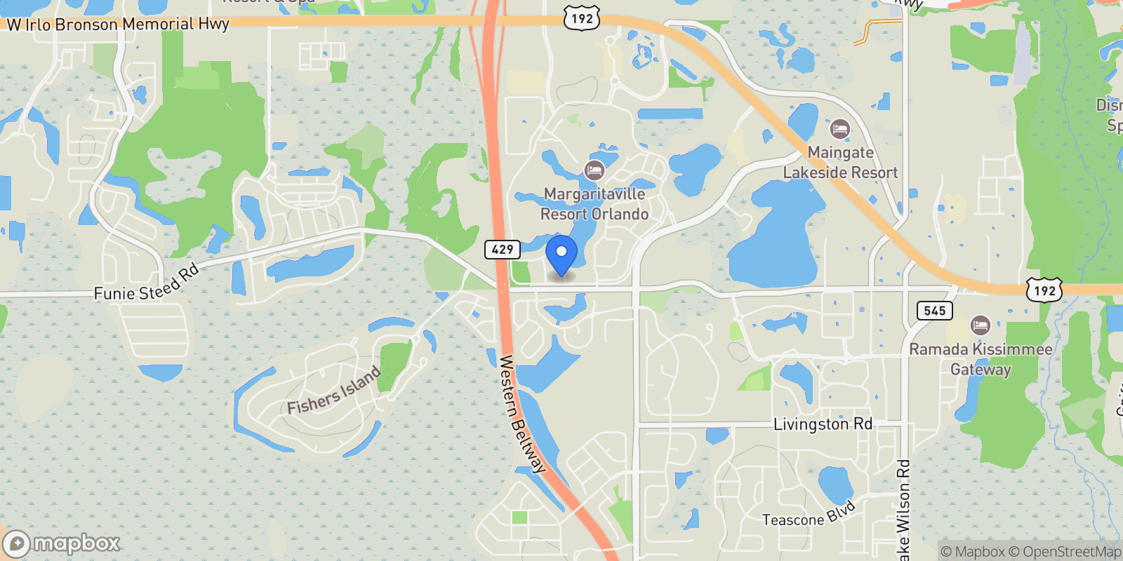 Map showing 2920 CARIBBEAN SOUL DRIVE, Kissimmee, Florida, United States.