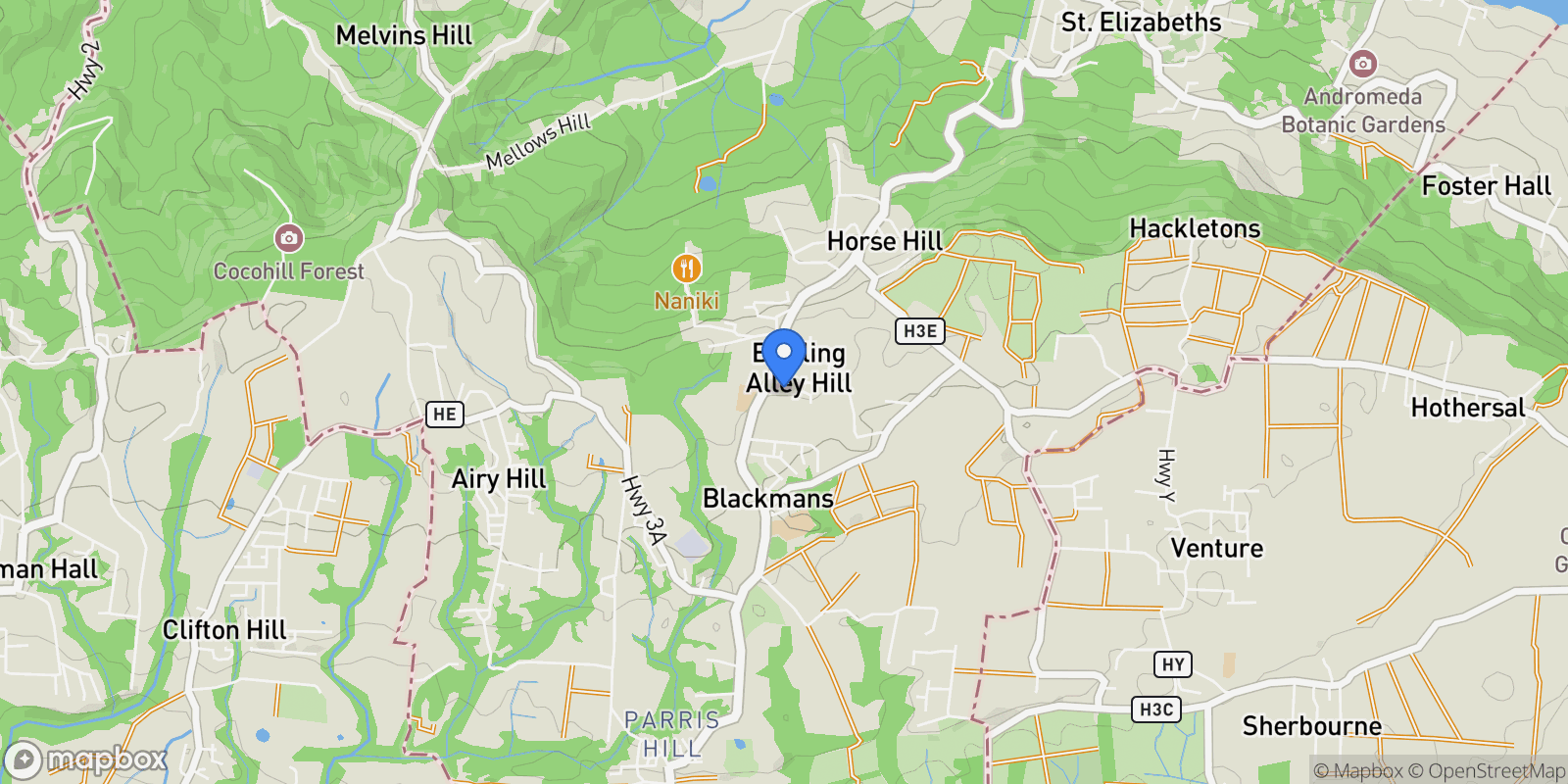 Map showing St. Peter, Barbados.