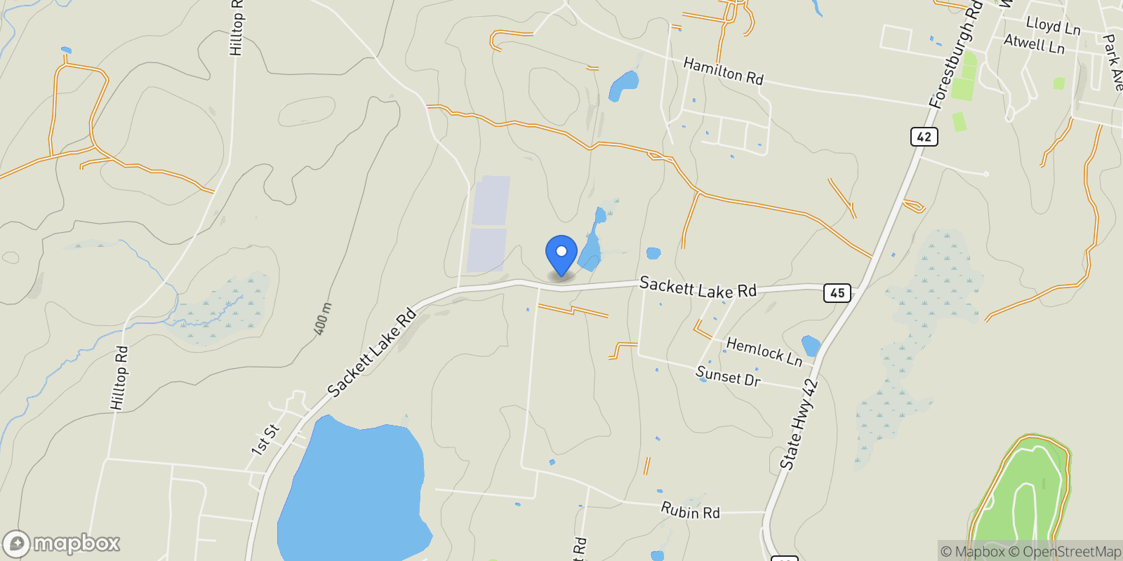 Map showing 150 Sackett Lake Road, Monticello, NY 12701, Monticello, New York, United States.