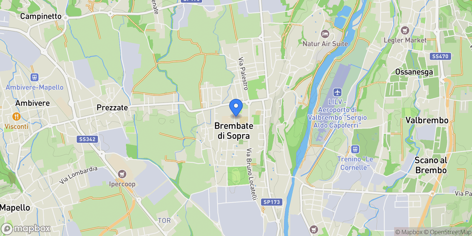 Map showing Brembate di Sopra, Lombardy, Italy.