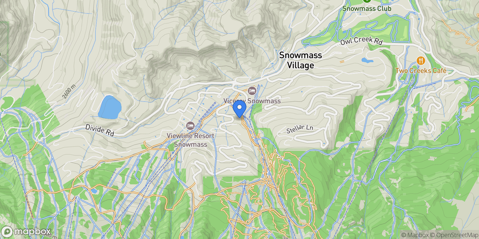 Map showing 476 Wood Road Unit AA- 50, Snowmass Village, CO 81615, Snowmass Village, Colorado, United States.