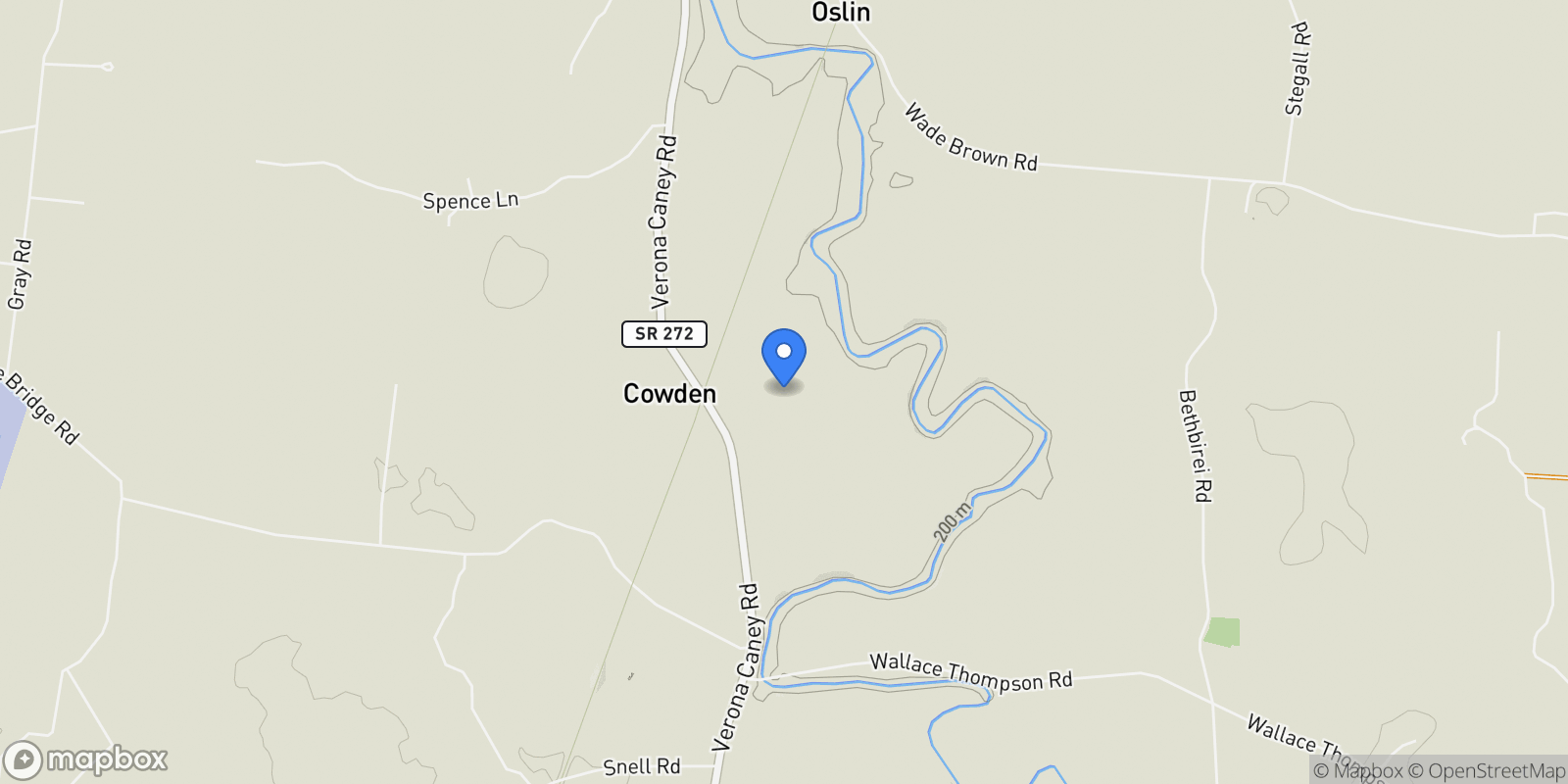 Map showing 2159 Verona Caney Rd, Belfast, Tennessee, United States.