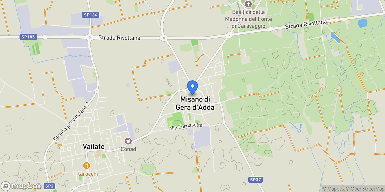 Map showing Misano di Gera d'Adda, Lombardy, Italy.