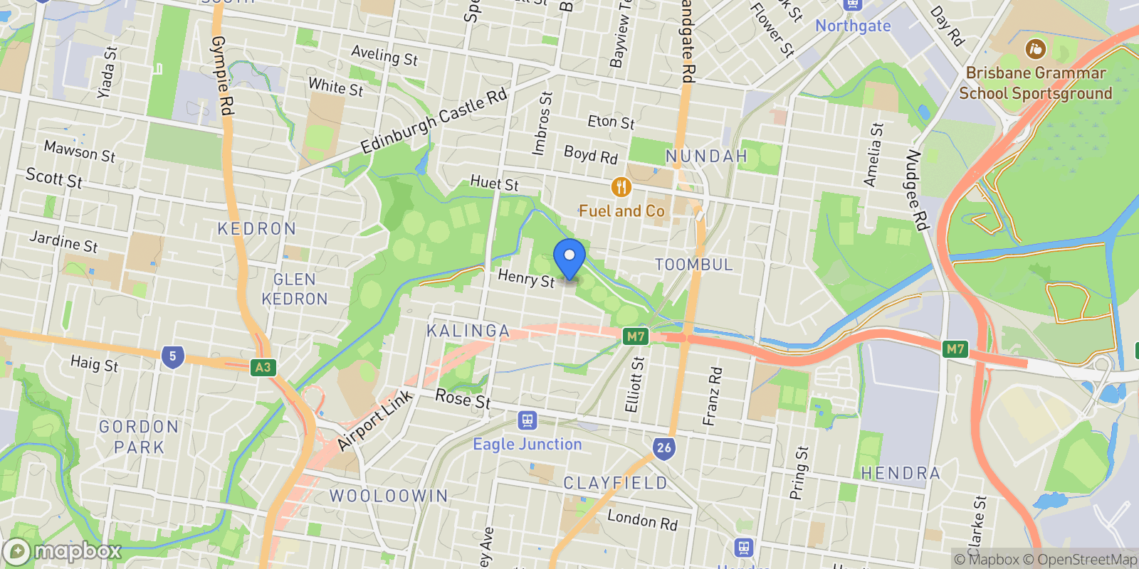 Map showing 141 Park Avenue Clayfield, Brisbane, QLD 4011, Brisbane, Queensland, Australia.