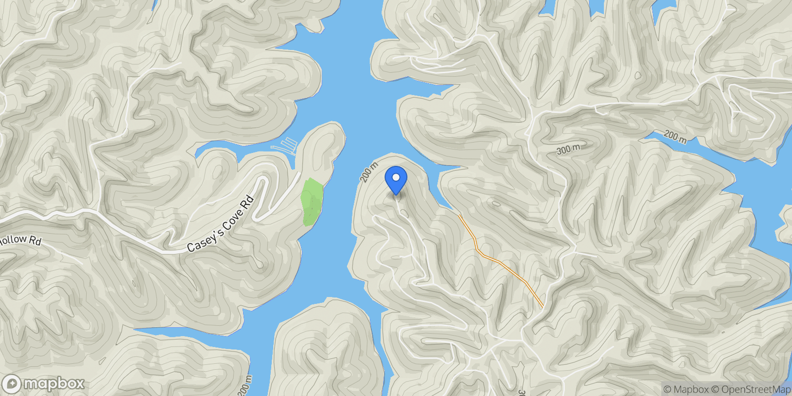 Map showing 2405 Shoreside Drive, Smithville, Tennessee, United States.