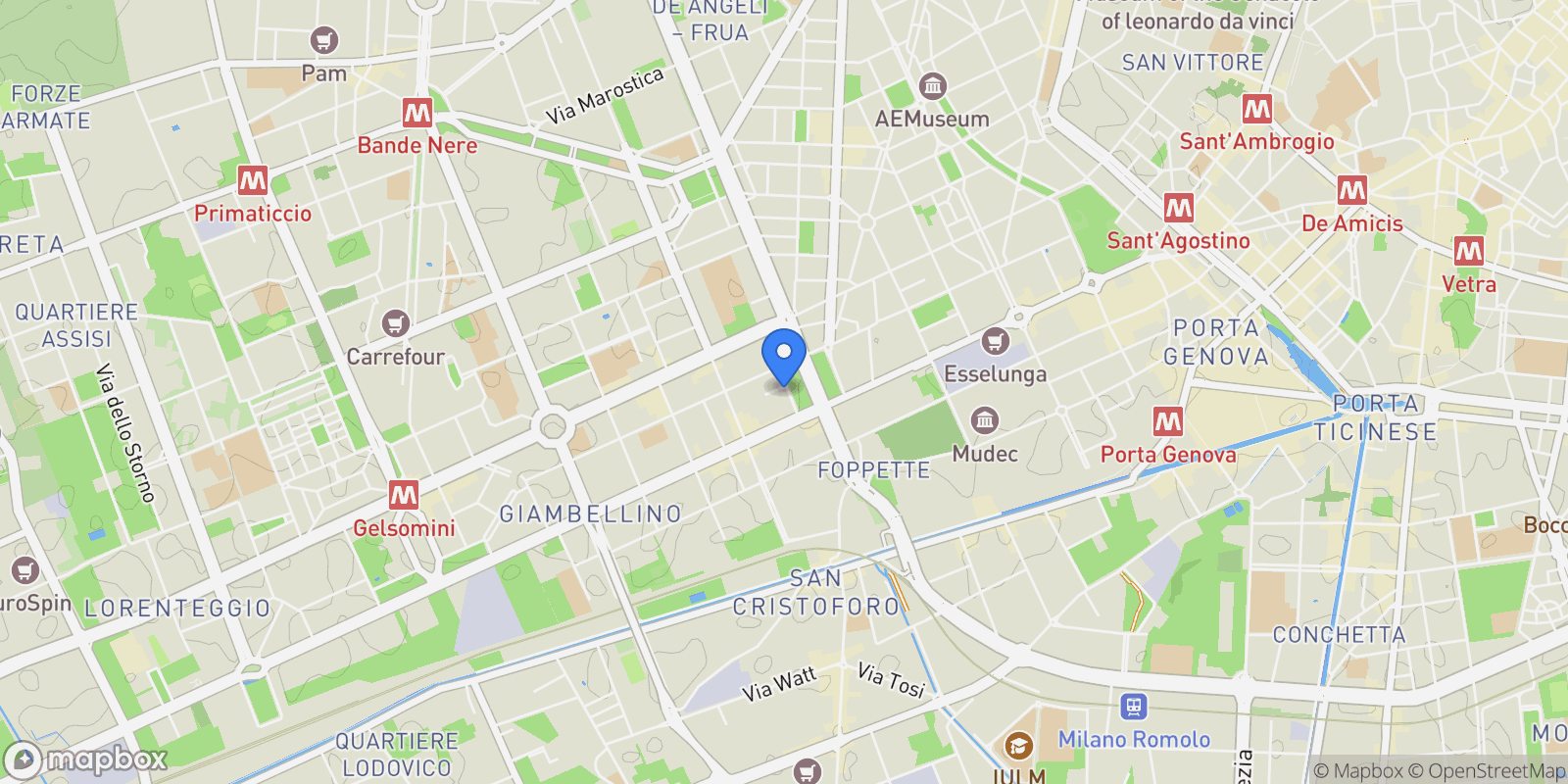 Map showing Piazza Napoli, 32, 20146 Milano MI, Italy, Milan, Lombardy, Italy.