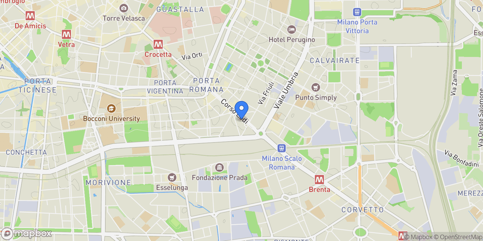Map showing C.so Lodi, 24, 20135 Milano MI, Italy, Milan, Lombardy, Italy.