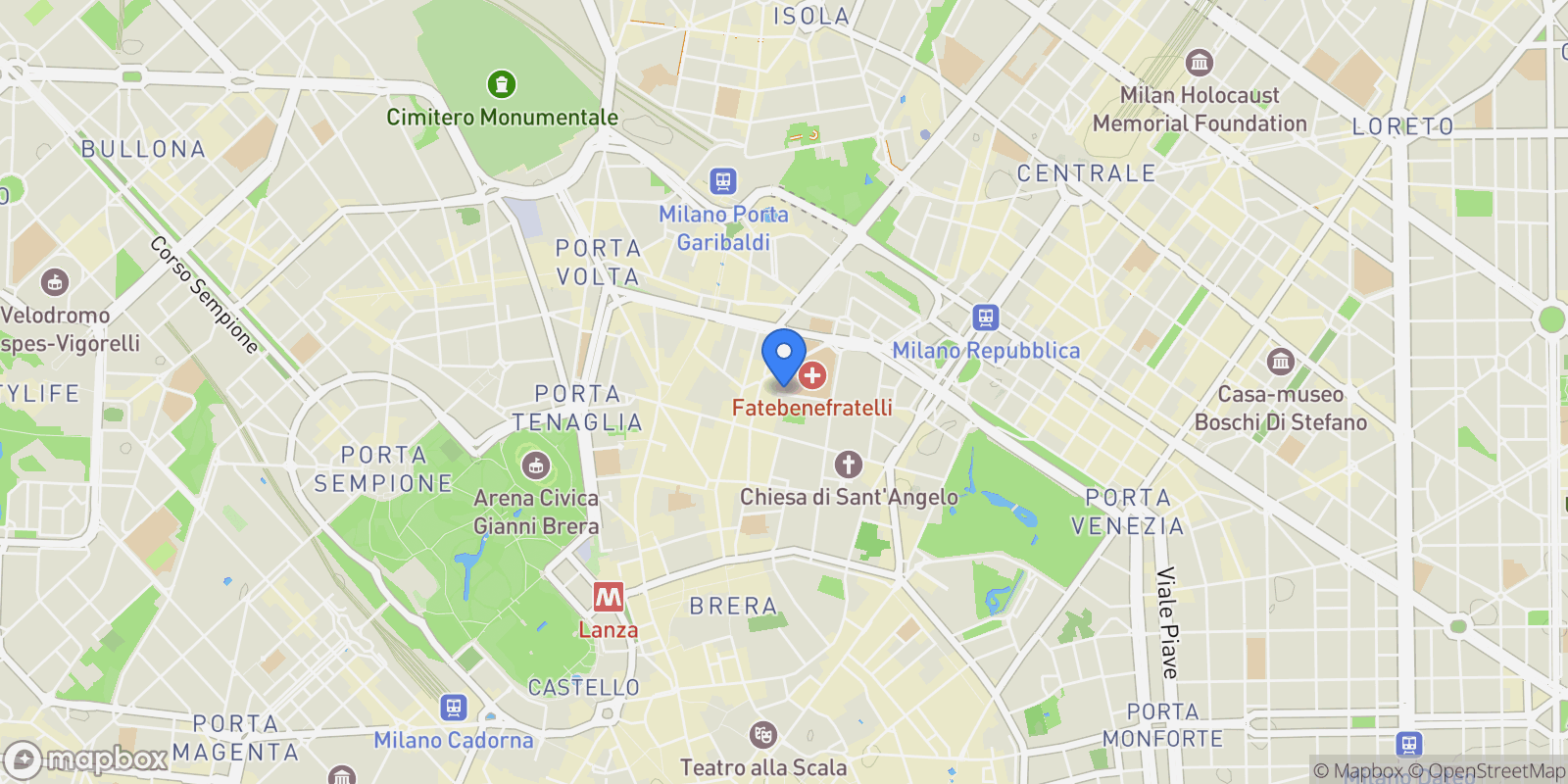 Map showing Via Fatebenesorelle, 18, 20121 Milano MI, Italy, Milan, Lombardy, Italy.