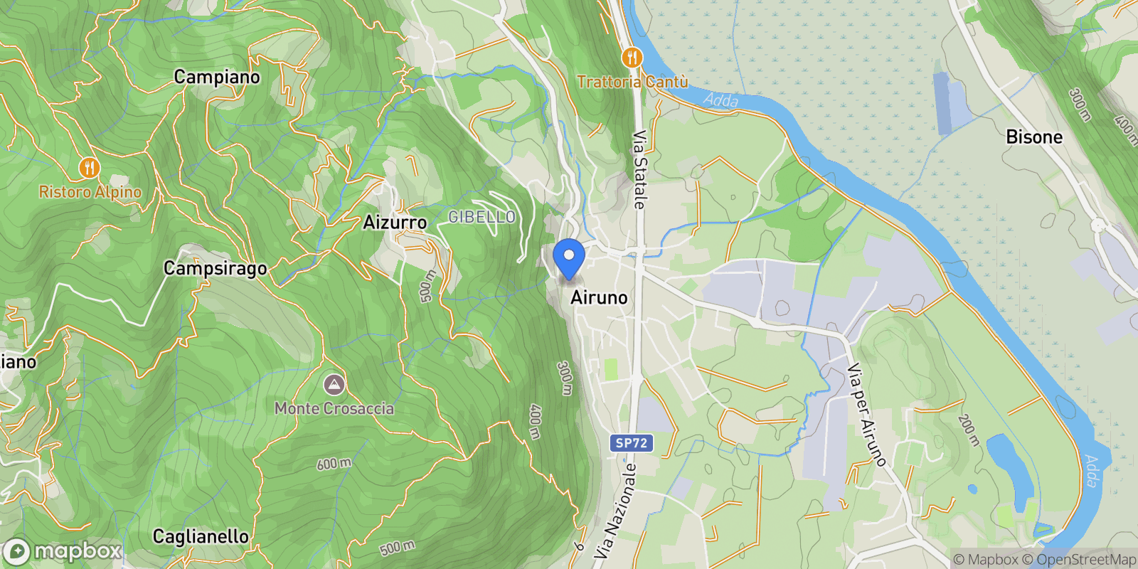Map showing Via Vittorio Veneto, Airuno, Lombardy, Italy.