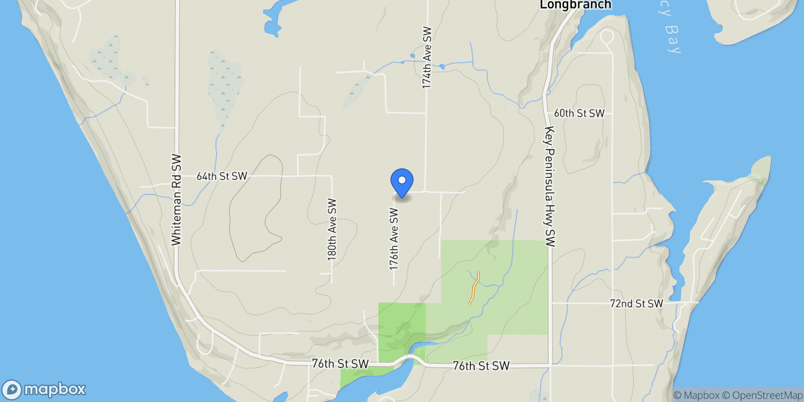 Map showing 6509 176th Avenue SW, Lakebay, Washington, United States.