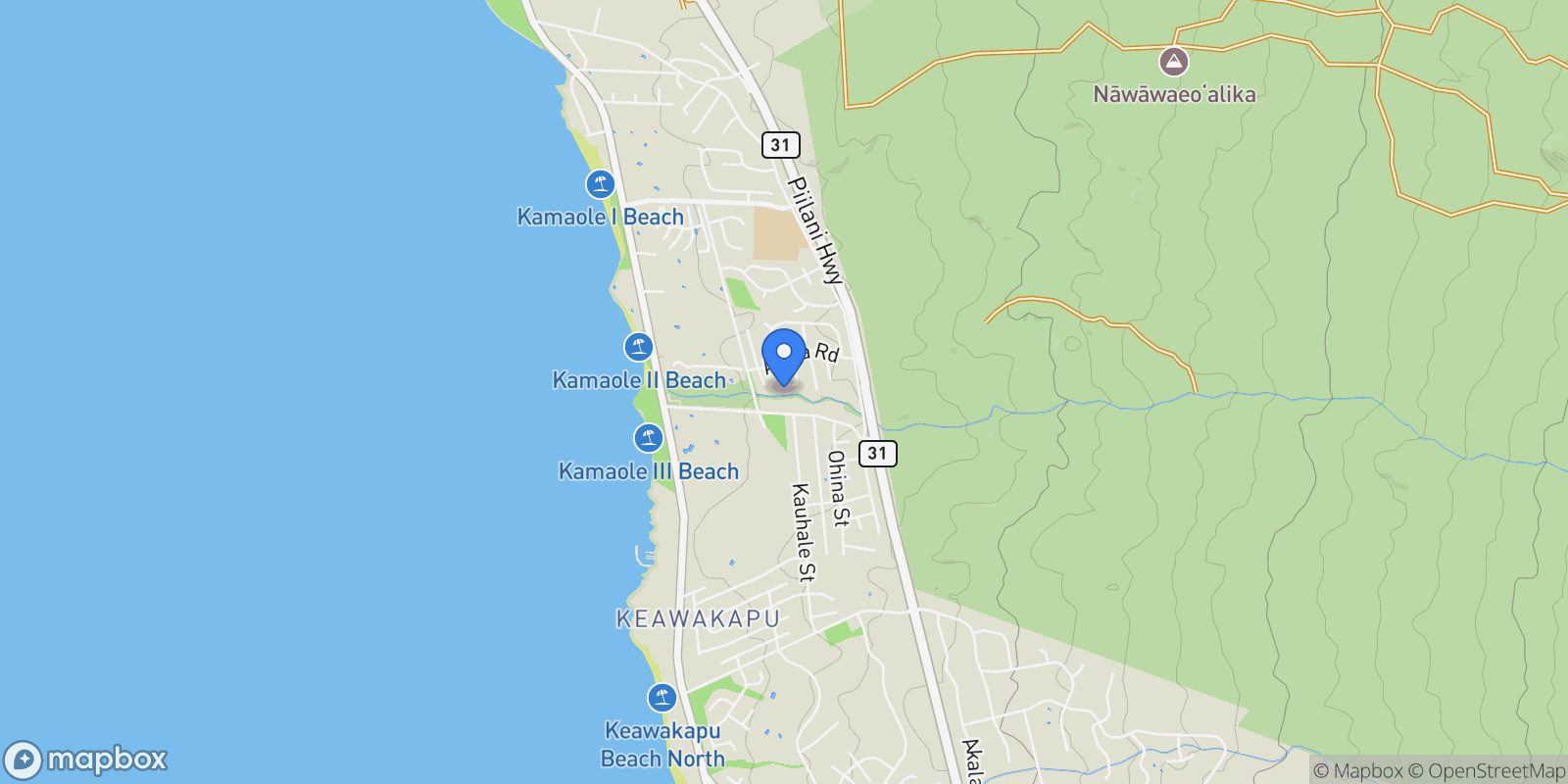 Map showing 194 Kamakoi Loop, Kihei, HI 96753, Kihei, Hawaii, United States.