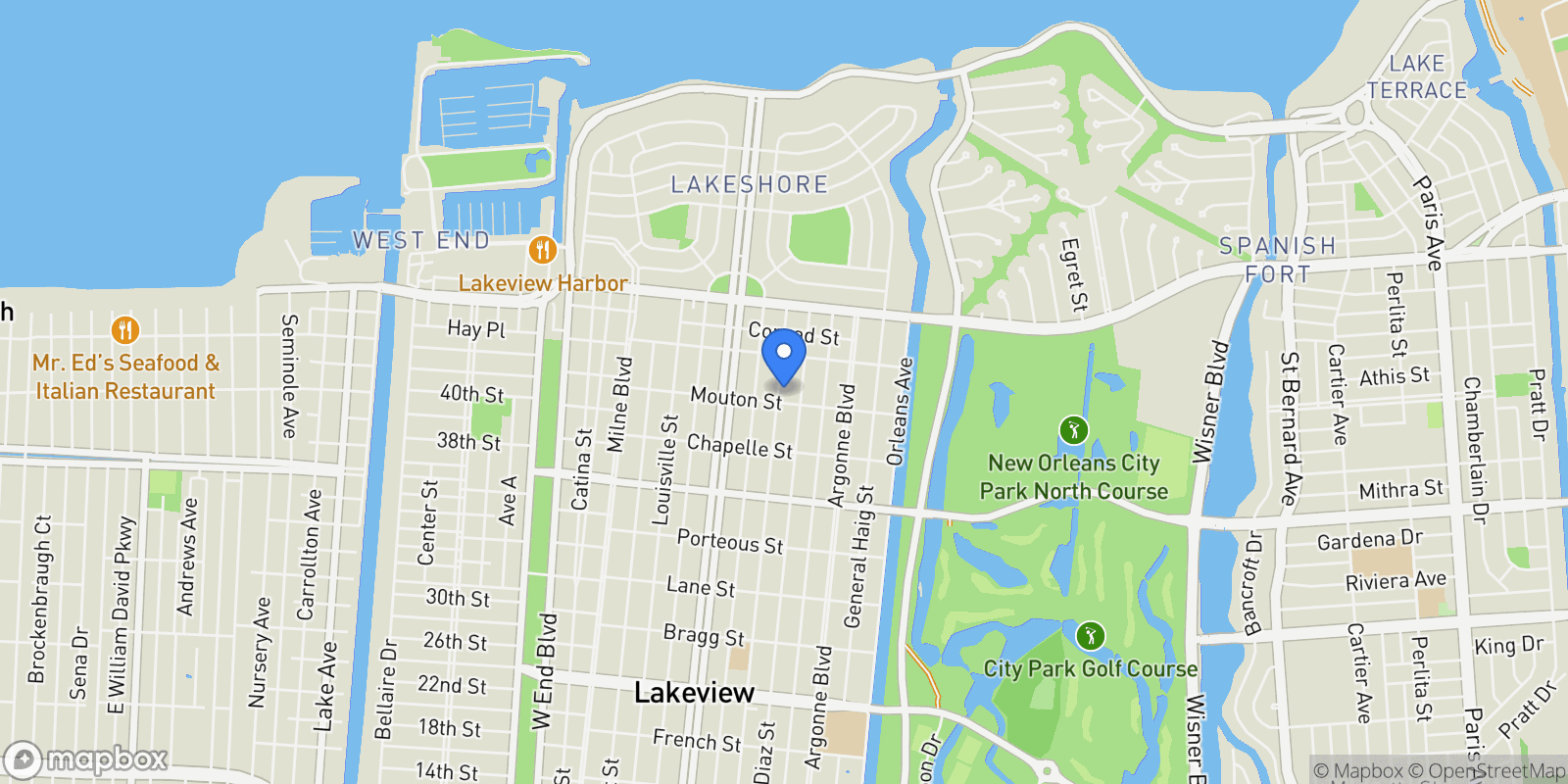 Map showing 6919 Memphis Street , New Orleans, LA 70124, New Orleans, Louisiana, United States.