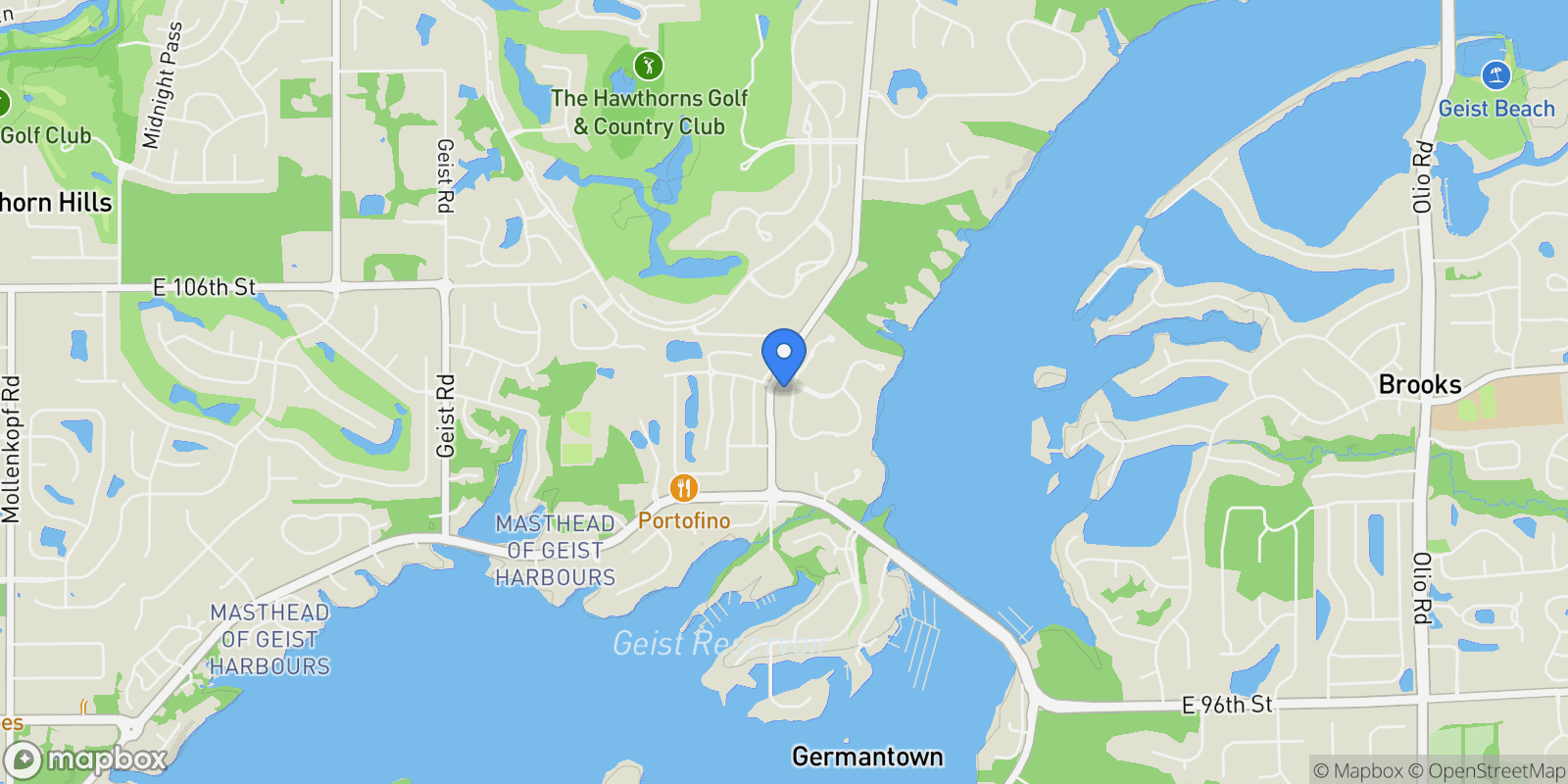 Map showing 10295 Summerlin Way, Fishers, Indiana, United States.