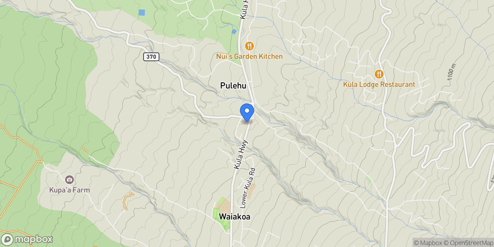 Map showing 4010 Kula Hwy, Kula, HI 96790, Kula, Hawaii, United States.