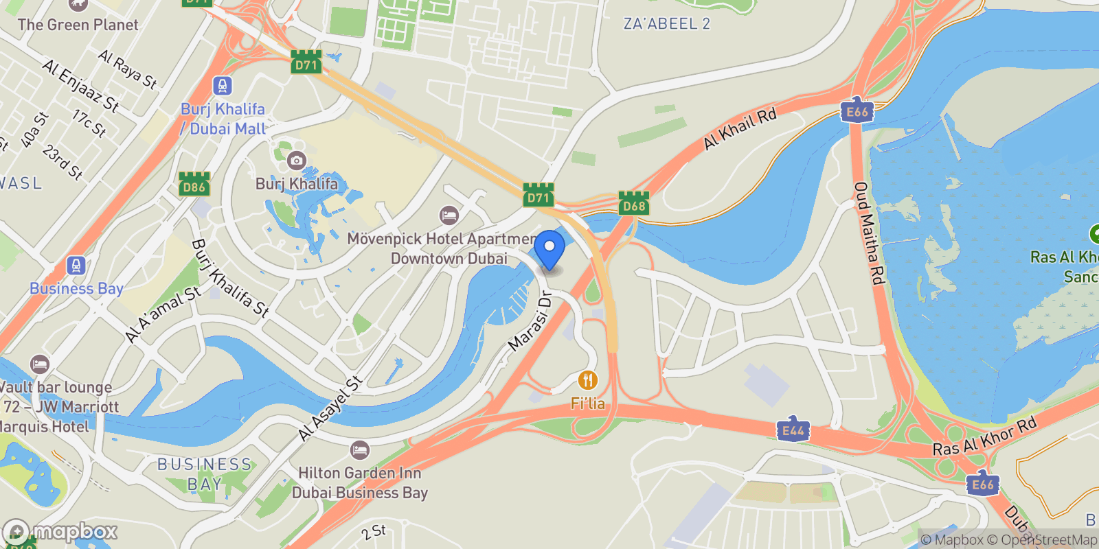 Map showing Dubai, Dubai, United Arab Emirates.