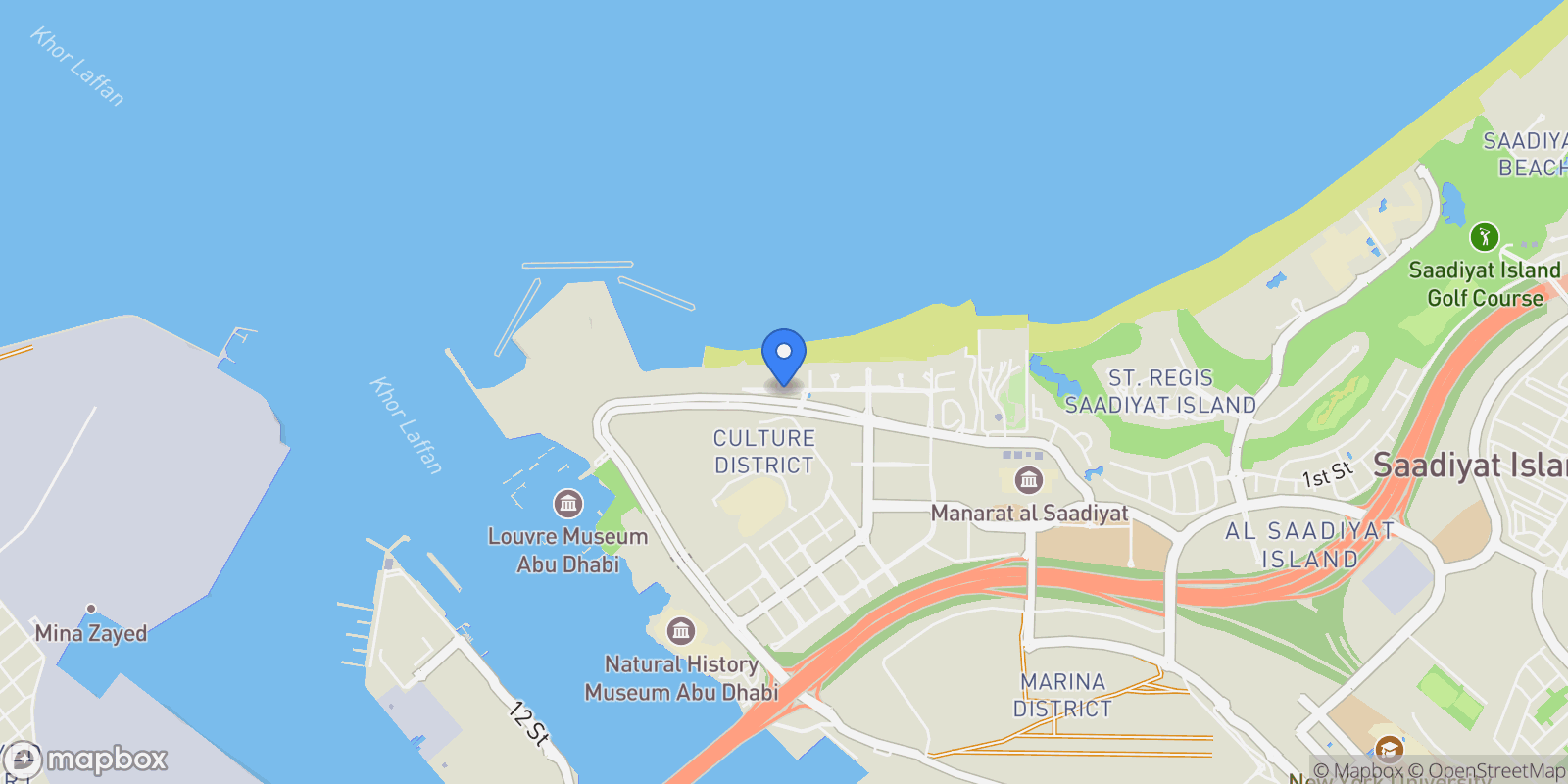 Map showing Abu Dhabi, Abu Dhabi, United Arab Emirates.