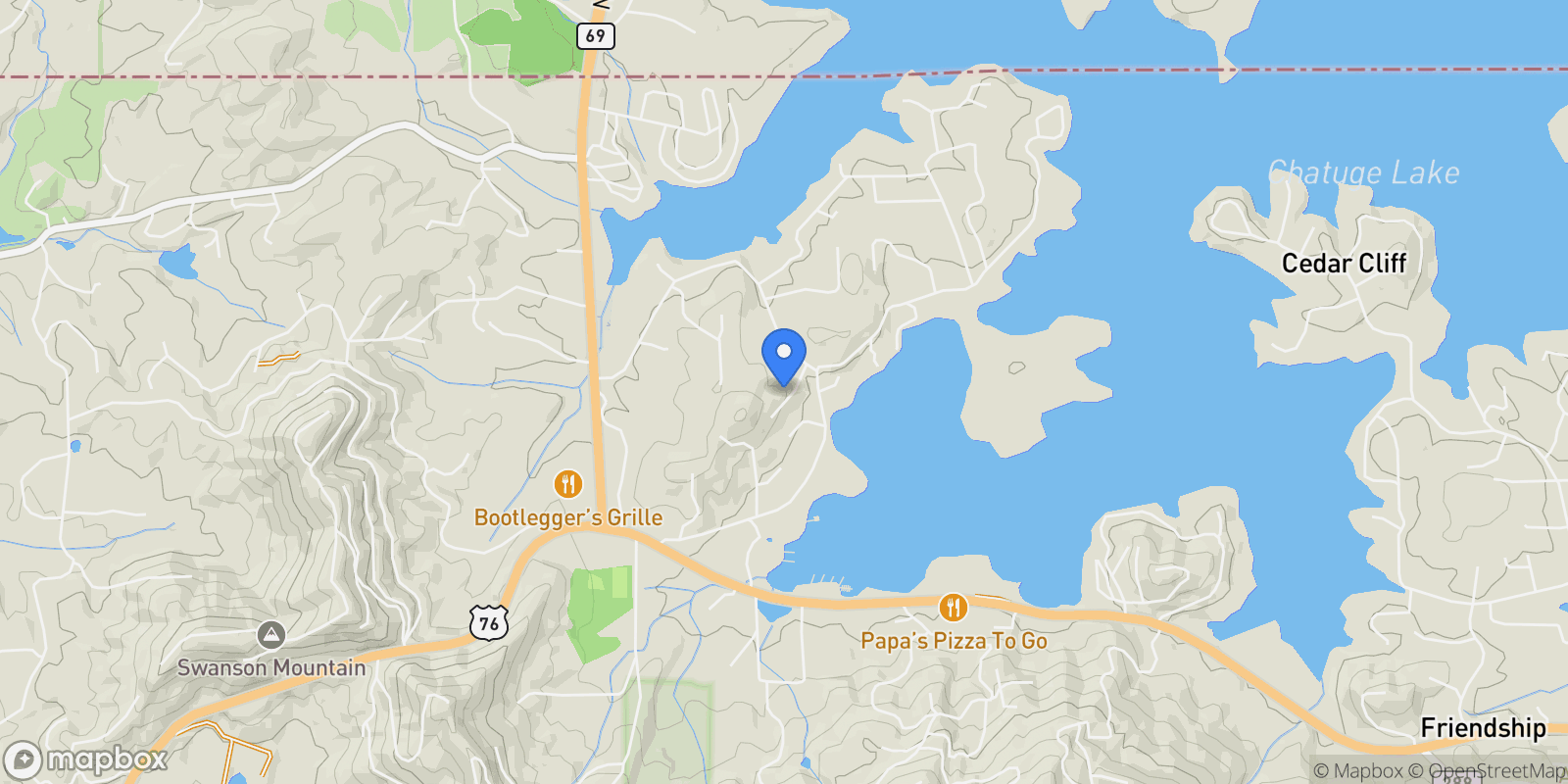 Map showing Young Harris, Georgia, United States.